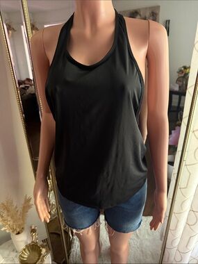Fabletics Black Racerback Workout Tank